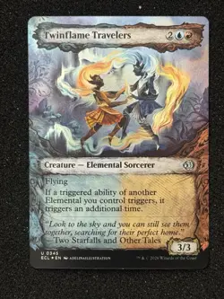 Twinflame Travelers (Showcase) #345 (Foil) (NM) ECL Magic MTG - Image 4