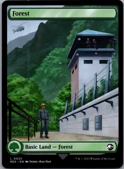1 x Forest (0025) Double-sided Land - Universes Beyond: Jurassic World - NM-Mint - Image 1