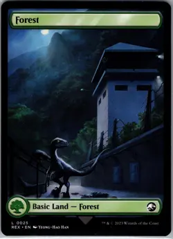 1 x Forest (0025) Double-sided Land - Universes Beyond: Jurassic World - NM-Mint - Image 2