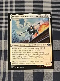 Silver Sable, Mercenary Leader [Foil] #13 | Magic Marvel Spider-Man - Image 1