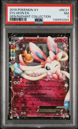 2016 POKEMON XY GENERATIONS RADIANT COLL #RC21 SYLVEON EX PSA 7 - Image 1