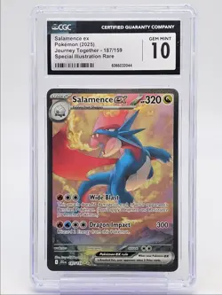 SALAMENCE EX 2025 POKEMON JOURNEY SPECIAL ILLUSTRATION RARE 187 CGC 10 Q0004 - Image 1