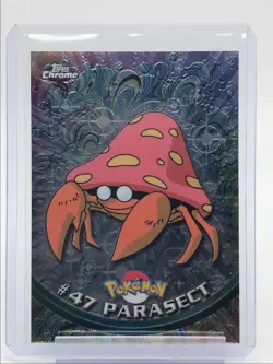 #47 PARASECT 1999 TOPPS CHROME POKEMON TV BUG Q2371 - Image 1