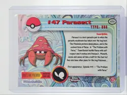 #47 PARASECT 1999 TOPPS CHROME POKEMON TV BUG Q2371 - Image 2