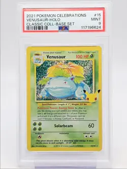 VENUSAUR 2021 POKEMON CELEBRATIONS CLASSIC BASE SET HOLO 15/102 PSA 9 Q0004 - Image 1