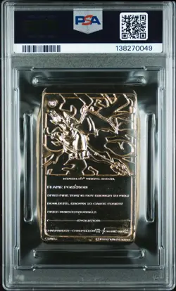 1999 BURGER KING POKEMON GOLD CARDS CHARIZARD PSA 7 - Image 2