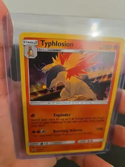 Typhlosion Swirl SM185 Cosmos Holo Black Star Promo Foil Pokemon Card - Image 1