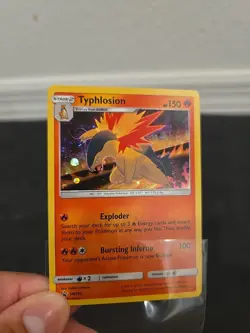 Typhlosion Swirl SM185 Cosmos Holo Black Star Promo Foil Pokemon Card - Image 4