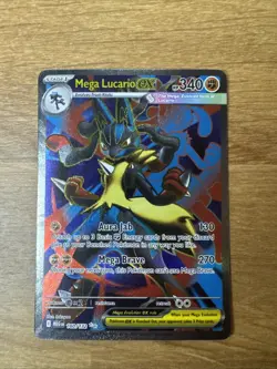 Mega Lucario ex 160/132 ME01: Mega Evolution Ultra Rare Pokemon TCG Card Holo - Image 1