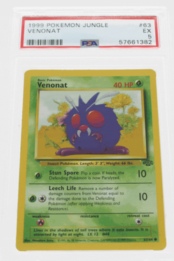 PSA 5 EXCELLENT 1999 Pokemon Jungle 63 Venonat !!! - Image 1