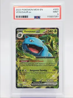 VENUSAUR EX 2023 POKEMON SCARLET & VIOLET 151 DOUBLE RARE 003/165 PSA 9 Q0004 - Image 1
