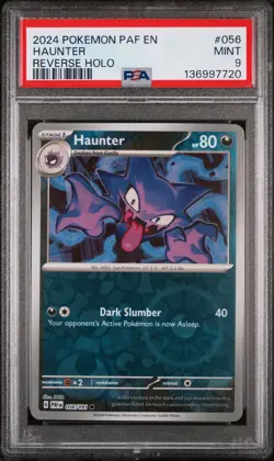 2024 POKEMON PAF EN-PALDEAN FATES REVERSE HOLO #056 HAUNTER PSA 9 - Image 1
