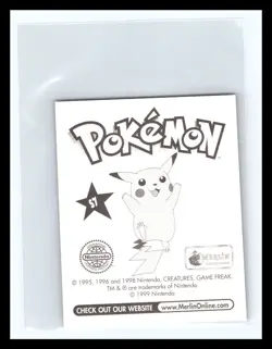 💥 Nidoqueen Merlin Pokemon 1999 Vintage Album Sticker Silver Prism Holo # S7 - Image 2