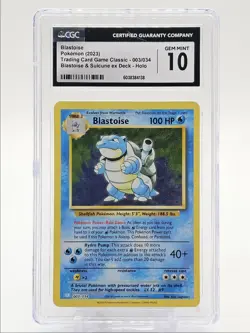 BLASTOISE 2023 POKEMON CLASSIC SUICUNE EX DECK HOLO B 003/034 PSA 10 Q0004 - Image 1
