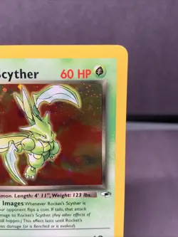 Pokemon TCG Rocket's Scyther 13/132 Gym Heroes Holo Rare 2000 VTG WOTC NM - Image 3
