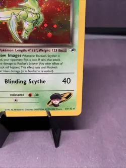 Pokemon TCG Rocket's Scyther 13/132 Gym Heroes Holo Rare 2000 VTG WOTC NM - Image 4
