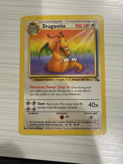 Pokemon Dragonite 19/62 Fossil Unlimited LP-NM - Image 1
