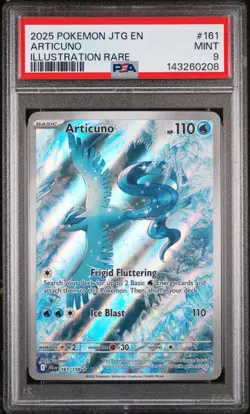 2025 POKEMON JTG EN-JOURNEY TOGETHER ILLUSTRATION RARE #161 ARTICUNO PSA 9 - Image 1