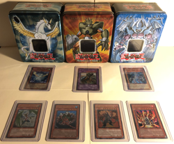 Lot of 7 NM/LP Ultimate/Secret/Ultra Rare Yu-Gi-Oh! Cards and 3 Tins - Image 1