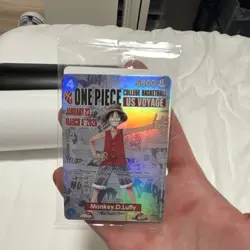 Bandai Namco One Piece CCG Monkey.D.Luffy Holo Promo US Voyage Basketball - Image 1