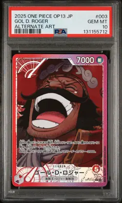 2025 ONE PIECE JPN OP13-CARRYING ON HIS WILL ALTERNATE ART GOL D. ROGER PSA 10 - Image 1