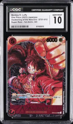 2023 ONE PIECE JPN AWAKENING OF THE NEW ERA MONKEY D. LUFFY CGC 10 GEM MINT - Image 1