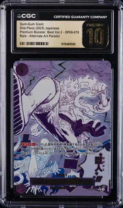 2025 ONE PIECE JPN PREMIUM BOOSTER BEST VOL. 2 GUM-GUM GIANT CGC 10 PRISTINE - Image 1