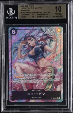 2025 ONE PIECE LEGACY OF THE MASTER JPN ALT ART SR #OP12087 NICO ROBIN BGS 10 - Image 1