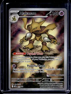 2025 Pokemon ME Black Star Promos MEP EN Alakazam Pokemon Center Stamp #009 - Image 1