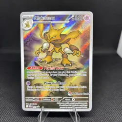 Pokemon TCG Alakazam MEP 009 Pokemon Center Stamped Promo - Image 1
