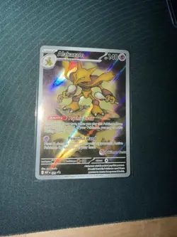 Pokemon TCG Alakazam MEP 009 Pokemon Center Stamped Promo - Image 1