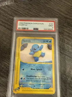 Pokemon TCG Squirtle Expedition Base Set 2002 Card #132/165 PSA 9 - Image 1