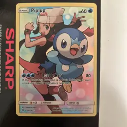 Pokemon TCG Piplup Holo Secret Rare Card Cosmic Eclipse 239/236 - Image 1