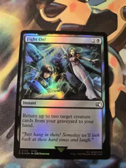 Fight On! - Foil - Final Fantasy #0100 MTG Magic The Gathering Holo Card - Image 1