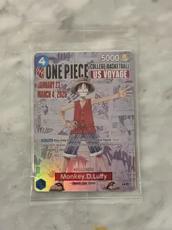SEALED One Piece Monkey D. Luffy College Basketball US Voyage Promo Card - Image 1