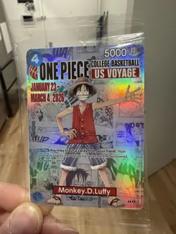 SEALED One Piece Monkey D. Luffy College Basketball US Voyage Promo Card - Image 2
