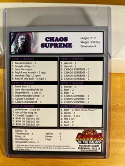 2022 Filsinger Games Champions of the Galaxy Chaos Supreme LE Card RARE Kronos - Image 3