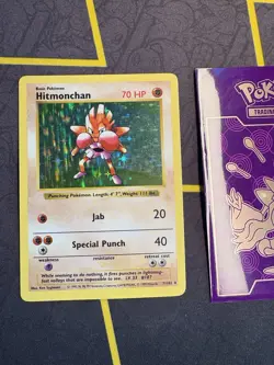 Pokemon Card Shadowless Hitmonchan 7/102 Holo Rare Base Set 💎LP💎 - Image 1