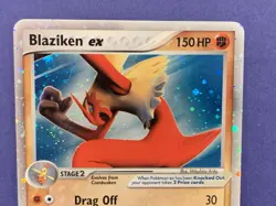 Pokemon TCG Blaziken EX Holo Ultra Rare Card 90/100 EX Crystal Guardians 2006 NM - Image 2