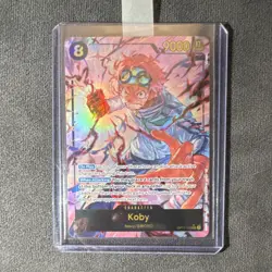 Bandai One Piece Card Game Koby OP11-119 SEC A Fist of Divine Speed Alt Art Holo - Image 1