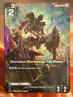 Gundam Card Game Gundam Barbatos 1st Form GD02-054 LR+ English - Dual Impact - Image 1