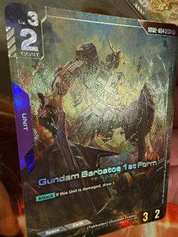 Gundam Card Game Gundam Barbatos 1st Form GD02-054 LR+ English - Dual Impact - Image 3
