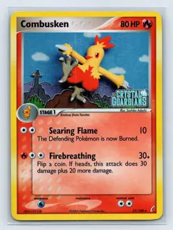 Combusken 31/100 Ex Crystal Guardians Reverse Holo Foil Stamped Pokemon Card - Image 1