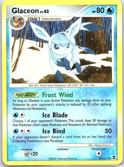 Glaceon 41/111 Non Holo Rising Rivals - Pokemon Card - LP - Image 1
