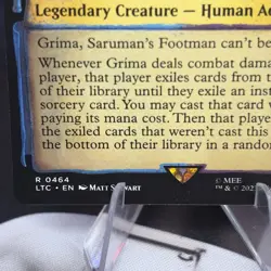 Grima Saruman's Footman 0464 Showcase Scrolls Lord of the Rings LP MTG COMMADER - Image 4