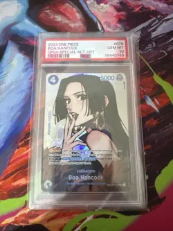 One Piece Boa Hancock OP01-078 SP ENGLISH PSA10 OP04 Kingdoms of Intrigue - Image 1