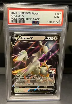 2023 POKEMON PLAY! POKEMON PRIZE PACK #122 ARCEUS V PSA 9 - Image 1