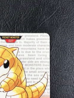 Sandshrew 027 & Sandslash 028 - RED - Pokemon Carddass 1995 1996 Japanese Bandai - Image 4