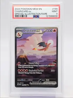 CHARIZARD EX 2023 POKEMON 151 SPECIAL ILLUSTRATION RARE B 199/165 PSA 9 Q0004 - Image 1