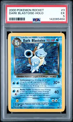 2000 POKEMON ROCKET #3 DARK BLASTOISE-HOLO PSA 5 - Image 1